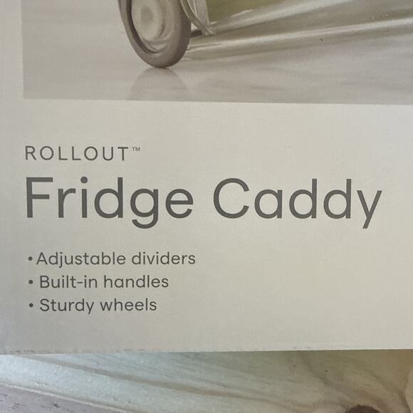 YouCopia RollOut Fridge Caddy BPA-Free Clear Rolling 9" Wide, - Picture 12 of 12